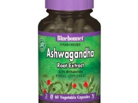 Ashwagandha Root Extract 60 Veg Caps By Bluebonnet Nutrition For Sale