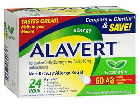 Alavert 24 Hour Orally Disintegrating Tablets Fresh Mint 60 tabs By Alavert Supply