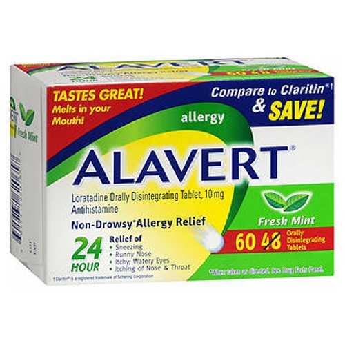 Alavert 24 Hour Orally Disintegrating Tablets Fresh Mint 60 tabs By Alavert Supply