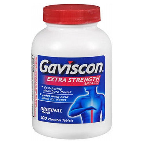 Gaviscon Chewable Tablets Extra Strength Original Flavor 100 tabs By Abreva Online Hot Sale