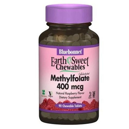 EarthSweet Chewables Cellular Active Methylfolate 90 Chewable Tabs By Bluebonnet Nutrition Sale