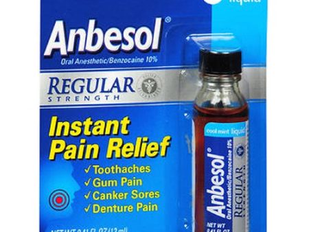 Anbesol Mouth Wash Liquid Regular Strength Cool Mint 0.41 oz By Anbesol Online Hot Sale