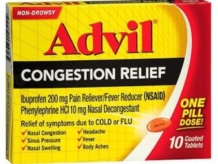 Advil Congestion Relief Coated Tablets 10 tabs By Advil Online now