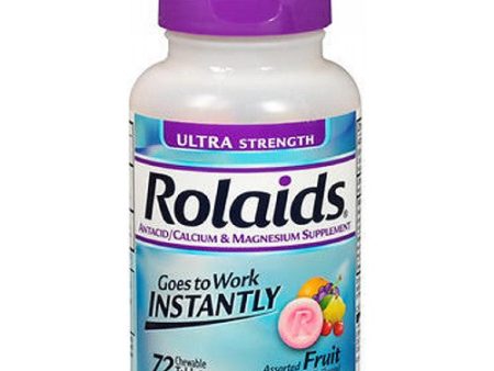 Rolaids Ultra Strength Assorted Fruit 72 Chewable Tablets By Rolaids Hot on Sale