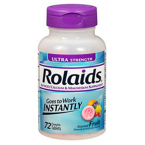 Rolaids Ultra Strength Assorted Fruit 72 Chewable Tablets By Rolaids Hot on Sale