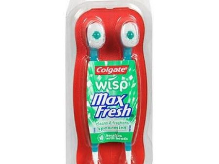 Colgate Wisp Mini-Brush with Freshening Bead Spearmint 4 Each By Colgate For Cheap