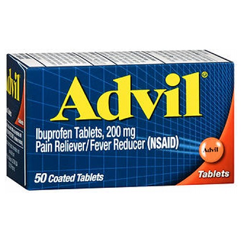 Advil Pain Reliever And Fever Reducer Coated Tablets 50 tabs By Advil Supply