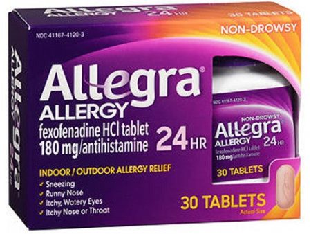 Allegra Adult Allergy Tablets 24 Hour 30 tabs By Allegra Discount