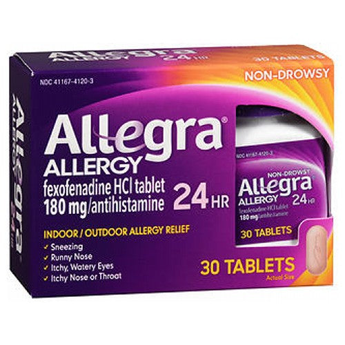 Allegra Adult Allergy Tablets 24 Hour 30 tabs By Allegra Discount