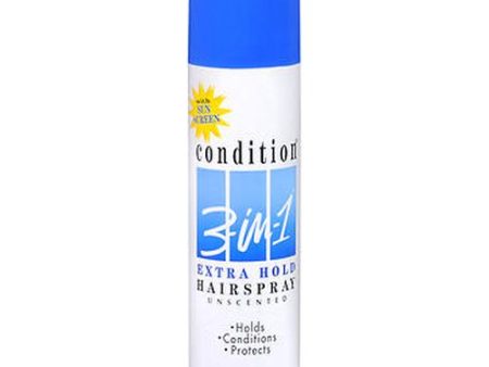 Condition 3-In-1 Hairspray Aerosol Extra Hold Unscented 7 oz By Condition For Discount