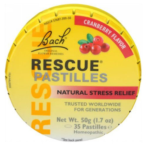 Rescue Pastilles Tin Cranberry 1.7 Oz By Bach Flower Essences For Discount