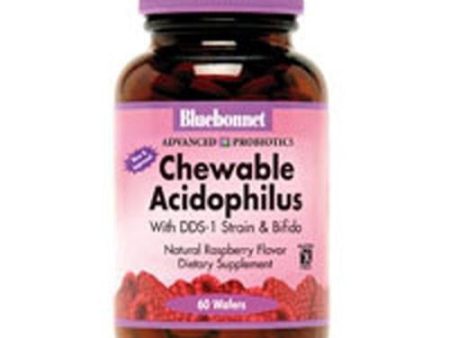 Advanced Probiotics Chewable Acidophilus Raspberry 120 Wafers By Bluebonnet Nutrition For Sale