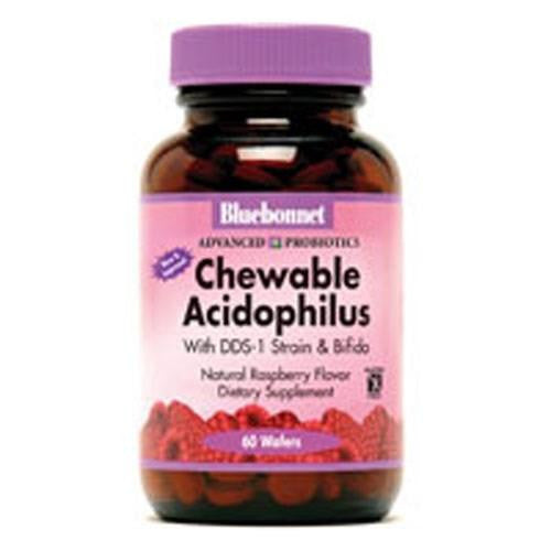 Advanced Probiotics Chewable Acidophilus Raspberry 120 Wafers By Bluebonnet Nutrition For Sale