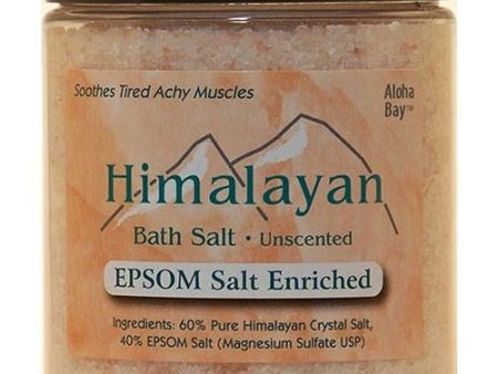 Bath Salt 40% Epsom 24 oz By Aloha Bay Supply