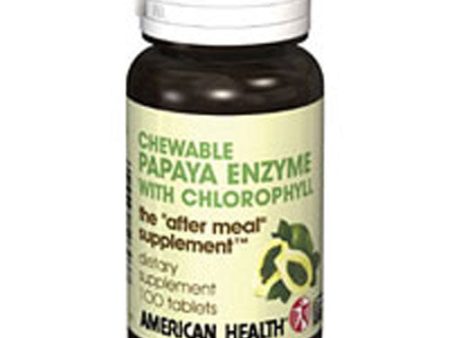 Papaya Enzyme With Chlorophyll 100 Chewable Tablets By American Health on Sale