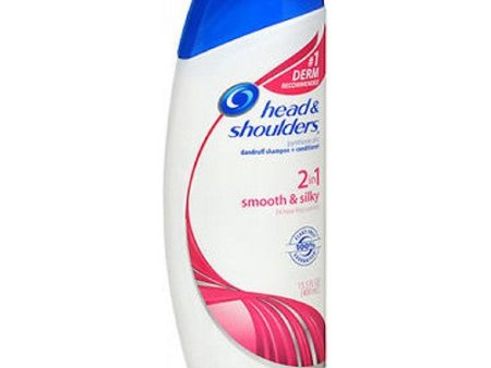 2-In-1 Dandruff Shampoo Plus Conditioner Smooth and Silky 14.2 oz By Head & Shoulders Online Sale