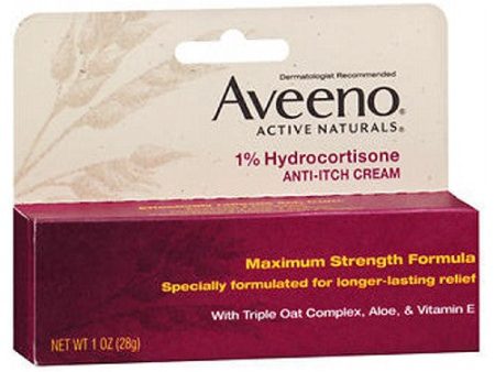 Aveeno Active Naturals 1% Hydrocortisone Anti-Itch Cream 1 oz By Aveeno Discount