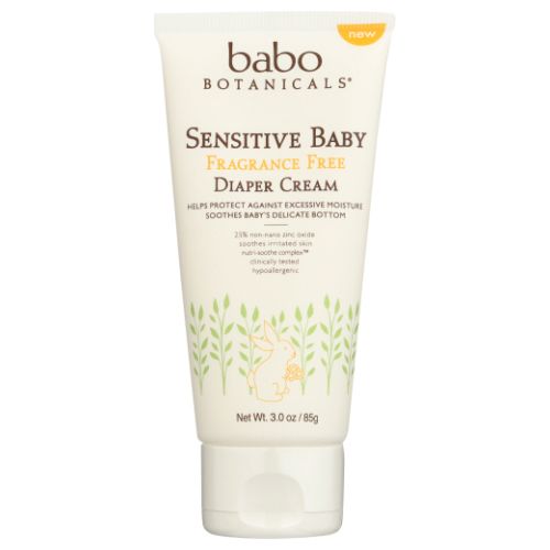 Sensitive Baby Diaper Cream Fragrance Free 3 Oz By Babo Botanicals For Cheap