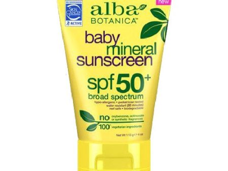 Baby Mineral Sunscreen Spf50 4 Oz By Alba Botanica For Cheap