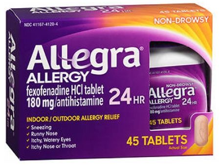 Allegra Adult Allergy Tablets 24 Hour 45 tabs By Allegra Online Hot Sale