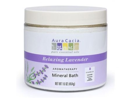 Mineral Bath Relaxing Lavender 16 Oz By Aura Cacia Hot on Sale