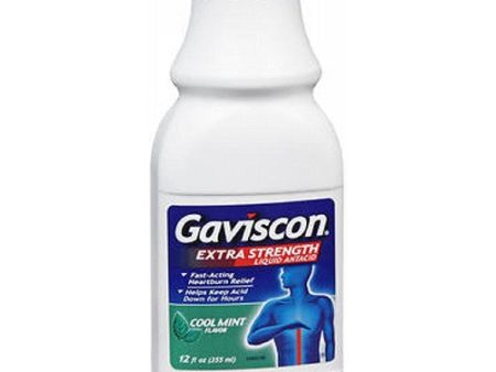 Gaviscon Liquid Extra Strength Cool Mint 12 oz By Abreva For Discount