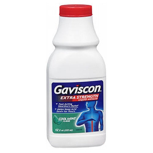 Gaviscon Liquid Extra Strength Cool Mint 12 oz By Abreva For Discount