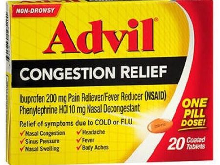 Advil Congestion Relief Coated Tablets 20 tabs By Advil Cheap