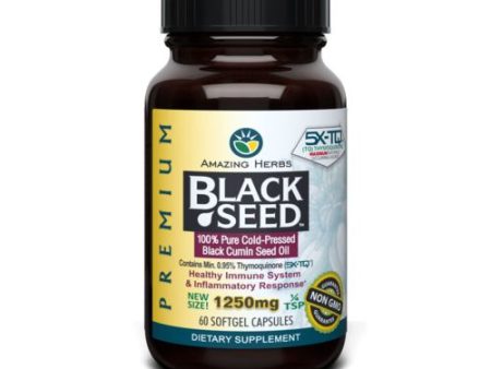 Black Seed Black Cumin Seed Oil 60 Caps By Amazing Herbs Supply