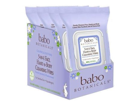 3-in-1 Calming Wipes French Lavender 4 X 30 Count By Babo Botanicals For Discount