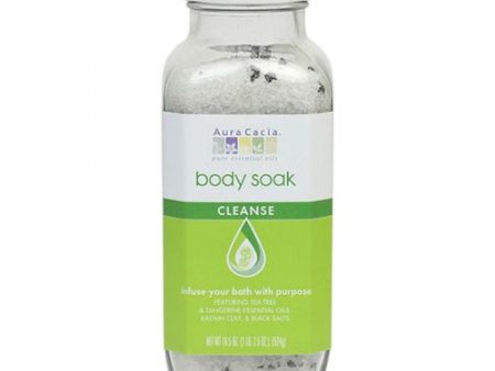 Body Soak Bath Salts Cleanse 18.5 oz By Aura Cacia For Discount