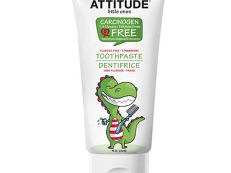 Fluoride Free Toothpaste Strawberry 2.6 oz By Attitude For Sale