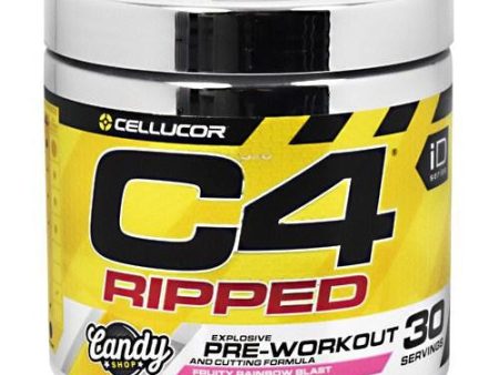 C4 Ripped Fruity Rainbow Blast 30 Servings By Cellucor Hot on Sale