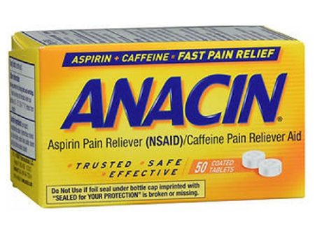 Anacin Pain Relief Aspirin Tablets 50 tabs By Anacin For Sale