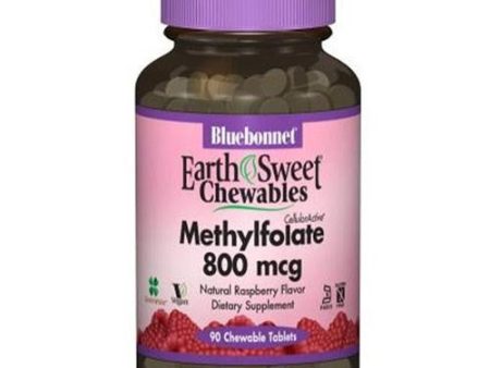 EarthSweet Chewables Cellular Active Methylfolate 90 Chewable Tabs By Bluebonnet Nutrition on Sale