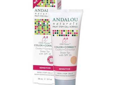 1000 Roses Cc Color + Correct Sheer Tan Spf 30 2 Oz By Andalou Naturals Online Sale