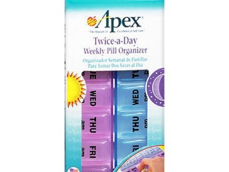 Apex Twice-A-Day Weekly Pill Organzier 1 each By Apex Cheap