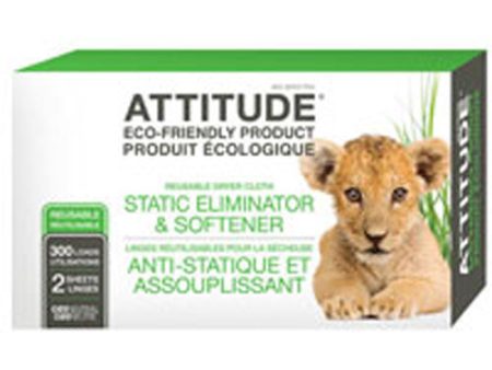 Anti-Static Eliminator Cloth Sheet 300 Load 2 Count By Attitude Online now