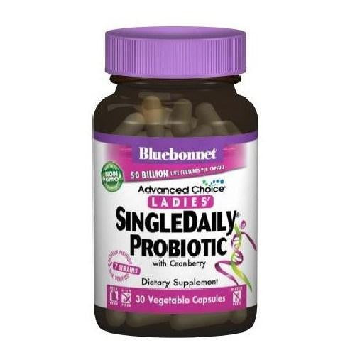 Advanced Choice Ladies Single Daily Probiotic 50 Billion Cranberry 30 Veg Caps By Bluebonnet Nutrition Supply