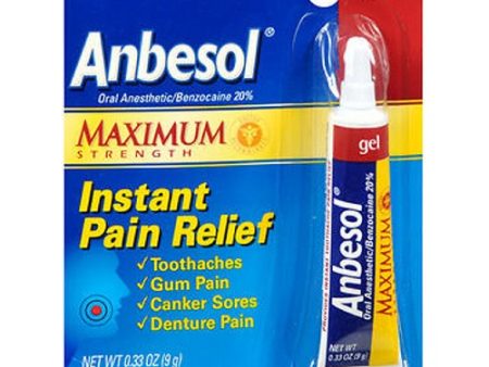 Anbesol Oral Anesthetic Gel Maximum Strength 0.33 oz By Anbesol Online Hot Sale