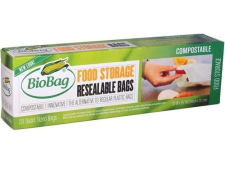 Food Storage Reseable Bags 20 Count By BioBag For Cheap