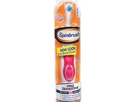 Arm and Hammer Spinbrush Pro Sensitive Powered Toothbrush Ultra Soft 1 Each By Arm & Hammer Online Sale