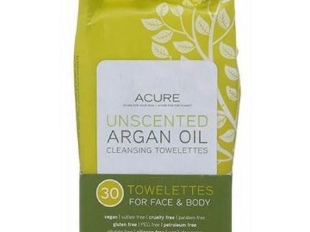 Argan Oil Cleansing Towelettes 30 Count By Acure Discount