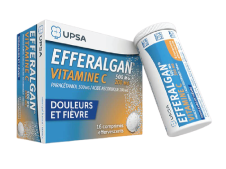 EFFERALGAN Vitamin C 500mg 200mg 8Eff x 2Tube For Sale