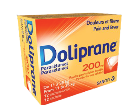 DOLIPRANE 200mg 1x12sac Online Sale