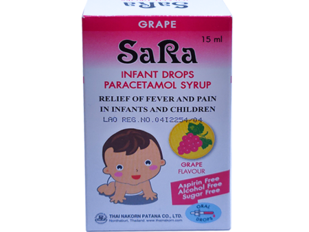 Sara Infant Drops Grape 15ml For Sale