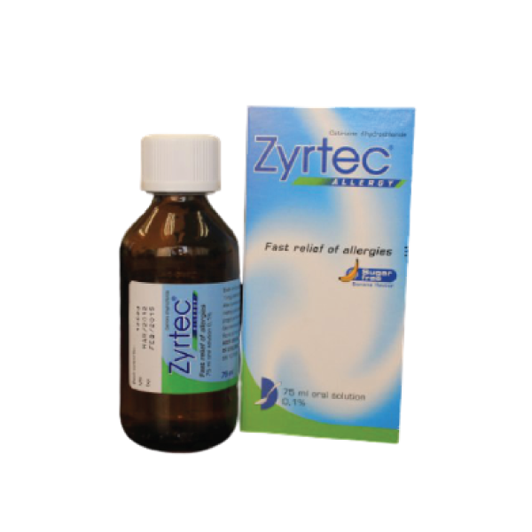 ZYRTEC 1MG ML Oral Solution 75ML Fashion